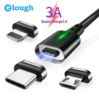 Elough Greitai Magnetinis Įkroviklis 3.0 4.0 Micro USB Kabelis, skirtas 