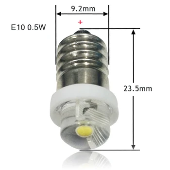 ENCOMLI E10 LED Atnaujinti Žibintuvėlio Lemputės 0,5 W 1W Avarinės Lemputės 3V 4.5 V 6 V C/D Ląstelių Pakeisti Žibintuvėlio Lemputės Žibintuvėliai