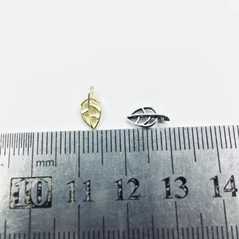 Eruifa 20pcs 10*5 mm Mini Lapų aukso/Sidabro padengtą Cinko lydinys, Pakabukai Pakabukas Papuošalai 