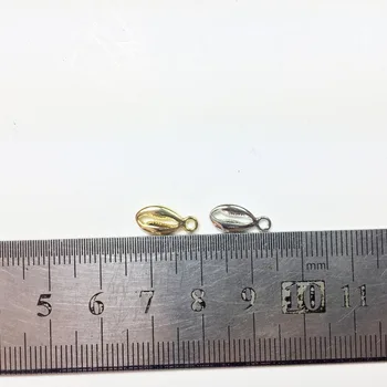 Eruifa 20pcs 9*6 mm Mini Poliruoti Gana Shell aukso/Sidabro padengtą Cinko lydinys, Pakabukai Pakabukas Papuošalai 