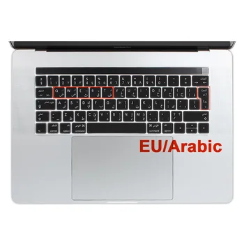 ES ir JAV Įvesti arabų rusų prancūzų anglų kalbos MacBook Pro 13 15 Jutiklinis Baras 2019 Silikoninis Klaviatūros Viršelis Lipdukas A2159 A1989 A1707