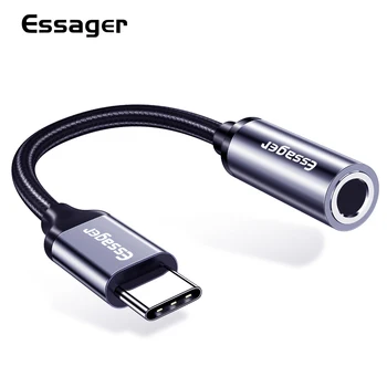 Essager c Tipo 3,5 mm Jack Ausinių Adapteris, USB, C-3.5 mm Audio Aux Kabelis Huawei 30 P20 Pro Xiaomi Mi 9 8 Oneplus 7 7t