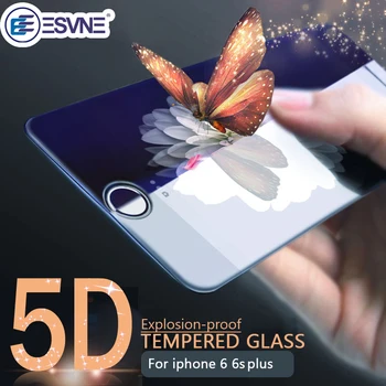 ESVNE (3nd Gen 3D 2nd Gen) 5D Grūdintas Stiklas iphone 6 stiklo 6s Plius Lenkta Kraštas Pilnas draudimas 