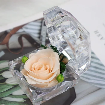 Eternal Rose Gėlės Žiedas Dėžutė Vestuvių Dalyvavimas Nekilnojamojo Konservuoti Amžinai Rožių Gėlių Atveju, jei Dovana Patinka Papuošalai Ekranas Turėtojas