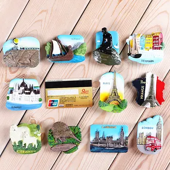 Europoje, Prancūzija, Paryžius, Norvegijos Londono Naujoji Zelandija Danija Vengrija Vokietija 3d šaldytuvas magnetai pasaulio turizmo suvenyrų kolekcija dovanos