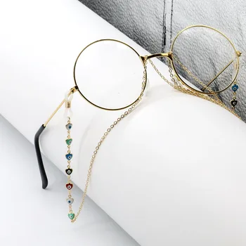 Europos ir Amerikos populiarus sprogimo modeliai spalvingas meile akiniai, grandinės, priešslydžio sistema kabo ant kaklo akinius virvę mados paprasta