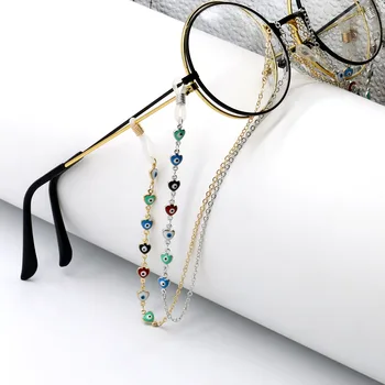 Europos ir Amerikos populiarus sprogimo modeliai spalvingas meile akiniai, grandinės, priešslydžio sistema kabo ant kaklo akinius virvę mados paprasta