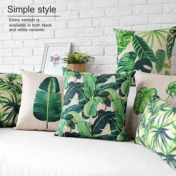 Europos šiuolaikinės žali Lapai, pagalvės, dekoratyvinės pagalvėlės augalų juosmens pagalvę storas lininis užvalkalas sofos pagalvėlių namų dekoratyvinės Pagalvės