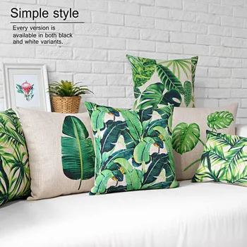 Europos šiuolaikinės žali Lapai, pagalvės, dekoratyvinės pagalvėlės augalų juosmens pagalvę storas lininis užvalkalas sofos pagalvėlių namų dekoratyvinės Pagalvės