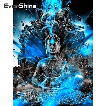 Evershine 5D Diamond Dažymo Buda Religija Visiškai Gręžimo Aikštėje Diamond Siuvinėjimo Pardavimo Kryželiu Rinkinys Portretas Zen Amatų Rinkinys