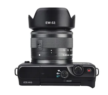 EW-53 49mm EW53 Objektyvo Gaubtą, Grįžtamasis Kamera Lente Priedai Canon EOS M10 EF-M 15-45 mm f/3.5-6.3 YRA STM Objektyvas