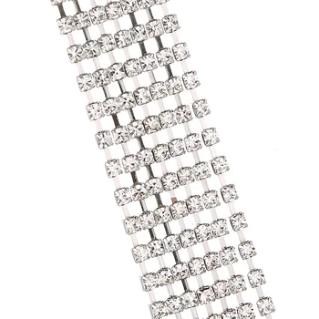 Extra ilgi auskarai moterų mados kalnų krištolas kristalų liustra auskarai blizgančių sidabro spalvos kutais auskarai Papuošalai