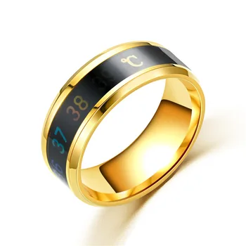 FACEINS Magic Žiedas Skirta Moterims ir Vyras Temperatūra Rodo Smart Žiedai Asmenybės Titano Plieno Piršto Papuošalai, Aksesuarai