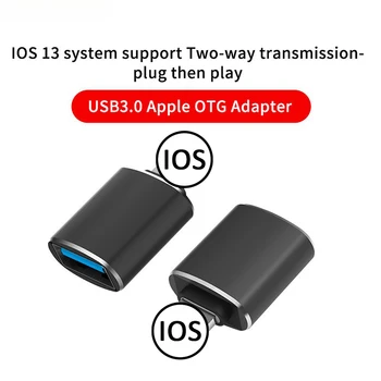 Famale USB iphone ios13 Kameros Adapteris Keitiklis Duomenų SD Kortelė, U Disko Trumpas OTG iPhone 12 11 Pro XS MAX XR X 6 7 8 Plius