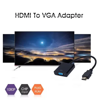 FANGTUOSI HDMI į VGA Adapteris Vyrų ir Famale Konverteris Adapteris 1080P Skaitmeninis Vaizdo Garso PC TV Box