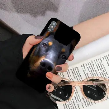FHNBLJ Doberman gyvūnų šunų Telefono dėklas skirtas iPhone 8 7 6 6S Plus X 5S SE 2020 XR 11 12 pro XS MAX