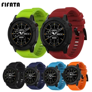FIFATA Smart Watch Band Silikono Riešo Dirželis, Garmin Fenix 6X 6 5S 6S 5 5X 3 3HR 26mm 22mm 20mm Sporto Apyrankės Priedai