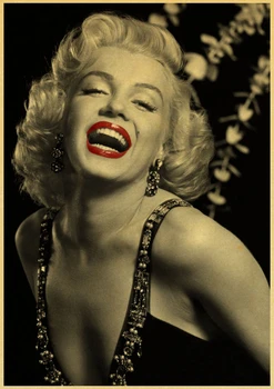 Filmo aktorė, gražuolė Marilyn Monroe Retro Plakato Derliaus plakatas Sienų Dekoras, Namų Baras Kavinė