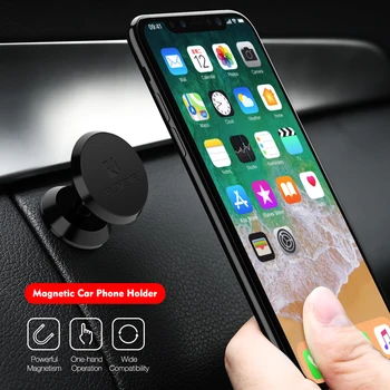 FLOVEME Mini Magnetinio Automobilinis Telefono Laikiklis iPhone 11 X 7 8 Skydelio Oro Ventiliacijos Angos Mount Automobilinis Telefono Laikiklis GPS Stovėti Automobilį