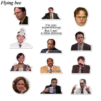 Flyingbee 50 vnt office juokinga darbuotojų pvc Lipdukai 