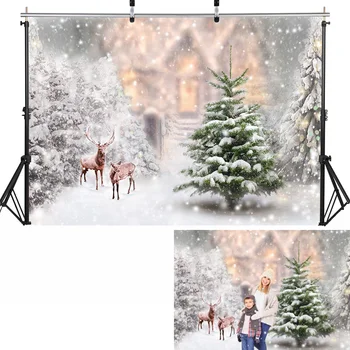 Fotografijos Fone Kalėdų Sniegas, Kalėdų Eglutės Lyguma Foną, Žiemos Miško Gimtadienio Meninę Portretinę Nuotrauką Šaudyti