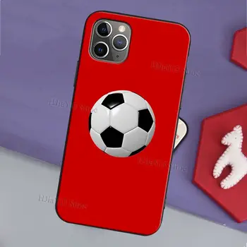 Futbolo Kamuolys TPU Case For iPhone 11 12 Pro Max mini X XS Max XR 6S 7 8 Plus SE 2020 Padengti Fundas