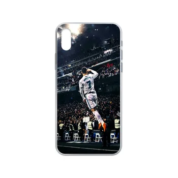 Futbolo žvaigždė Cristiano Ronaldo SP7 Telefono Case Cover For IPhone 4 4S 5 5C 5S 6 6S PLIUS 7 8 X XR XS 11 PRO SE 2020 MAX Skaidrus