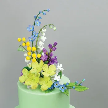 Galutinis Glaistas Gėlės Pelėsių Turas Gėlių Kepimo Silikono Formos Pyragas Apdaila 