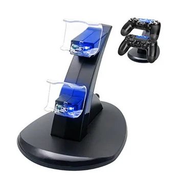 Gamepad USB Dual Įkrovimo Stovas Stočių Žaidimų Valdiklis Įkroviklis Dock for PS4 Elektroninių Mašinų Priedai
