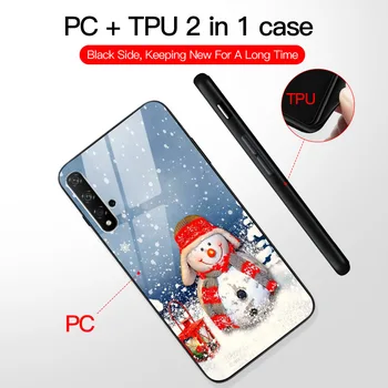 Garbės 8A Telefoną Atveju Huawei Honor 20 PRO 20S Peržiūrėti 20 10 Lite 10i 9, 7A 7C 8C 8X 8S 9X Kalėdų Padengti Kalėdų Senelio Elnias Animacinių filmų