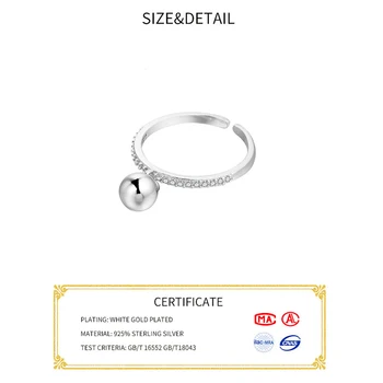Geometrinis bell cirkonis Minimalistinio Žiedas 925 Sterlingas Sidabro Moterims Gimtadienio bižuterijos Naujas 2020 Dovana
