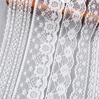 Geriausia pardavimo 10yards 38kinds spalva balta nėrinių juostele austos juostos prancūzijos Afrikos nėrinių vestuvės audinio 