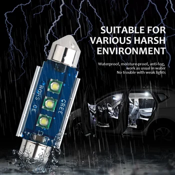 Girlianda C5W LED Lemputė Canbus Automobilio Salono Kupolo Žibintas KLAIDŲ su KRY Chip Licenciją Plokštelės Skaitymo Šviesos 31mm 36mm 39mm 12V 41mm