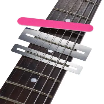 Gitara Nervintis Remonto Įrankių Rinkinys Iš Nerūdijančio Plieno Fretboard Guard Protector & Fretwire Failą, Šlifavimo, Valymo Lenkijos Luthier Įrankis