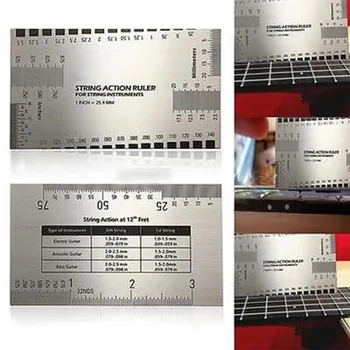 Gitara Styginių Specifikacija Pagalvę Masto Matavimo Liniuotė Gitara Elektros Nerūdijančio Plieno Gitara Dalys Accessories