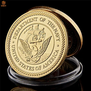 Gražus Suvenyras Monetos MUMS Jūra Žemė Oro Ruoniai Komanda paauksuoto Metalo JAV karinio jūrų Laivyno Departamento Karinis Iššūkis Monetos