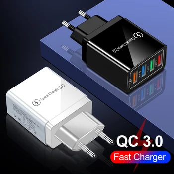 Greitai Įkrauti QC 3.0 4.0 USB MUMS ES Įkroviklį Universalus Mobiliojo Telefono Įkroviklis, Sieninis Greito Įkrovimo Adapteris, Skirtas 