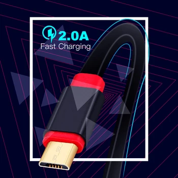 Greitas įkrovimas USB kabelis butas auksu Micro USB linija 