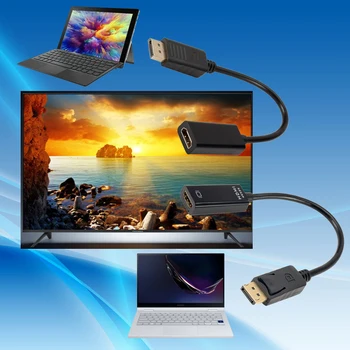 GRWIBEOU DP HDMI Kabelis Adapteris Vyrų ir Moterų Nešiojamas PC Display Port Paramos 4k 1080P HDMI Laidas, Adapteris Keitiklis HDTV