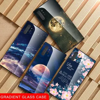 Grūdintas Stiklas Case For Samsung Galaxy Note 10 S10 Plius S8 S9 8 9 Blizgus Tamsintas Atveju 