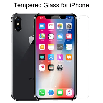 Grūdintas Stiklas iPhone 7 8 6 5 5S SE Telefono Screen Protector 9H Priekiniai Filmas 