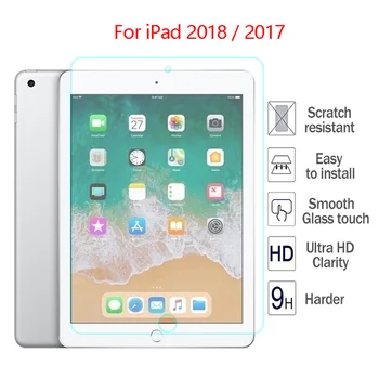 Grūdintas Stiklas Kino Screen Protector for iPad 6 2017 5-os Kartos Oro Air2 Pro 9.7 2018 Apsauginės Plėvelės Stiklo ipad 5 6
