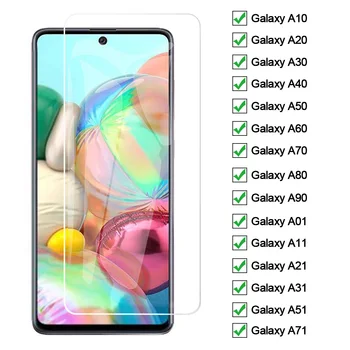 Grūdintas Stiklas Samsung Galaxy A10 A20 A30 A40 A50 A60 A70 A80 A90 9H Screen Protector A01 A21 A31 A51 A71 Apsauginės Plėvelės