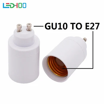 GU10 į E27 LED Lemputės Adapteris Lempos Laikiklis Keitiklio Lizdas Lemputės, Lempos Laikiklio Adapterio Kištuką Karščiui atsparios medžiagos