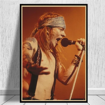 Guns N Roses, Roko Muzikos Plakatai Derliaus Plakatas Siena Lipdukas Namų Dekoro Kraftpopieris Kavinė Baras plakatas