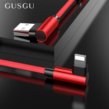 GUSGU iphone įkroviklis, USB Laidas, Greito Įkrovimo 90 Laipsnių adapteris, usb laidas laidas iphone X 8 7s 6 plius 6s 5 5s se ipad kabelis