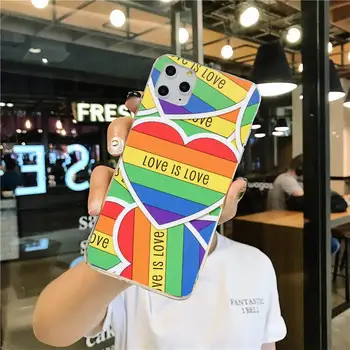 Gėjų, Lesbiečių LGBT Vaivorykštė Pasididžiavimas Coque Shell Telefono dėklas skirtas iPhone 11 pro XS MAX 8 7 6 6S Plus X 5S SE 2020 XR dangtis