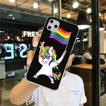 Gėjų, Lesbiečių LGBT Vaivorykštė Pasididžiavimas Coque Shell Telefono dėklas skirtas iPhone 11 pro XS MAX 8 7 6 6S Plus X 5S SE 2020 XR dangtis