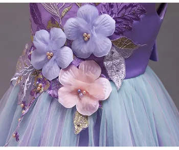 Gėlių Mergaitės Suknelė, Vestuvių ir vakarėlių Suknelė 2019 M. Vasarą Bamblys Merginos Princesė Suknelė, Vaikams, Suknelės Mergaičių Kostiumai Vaikams