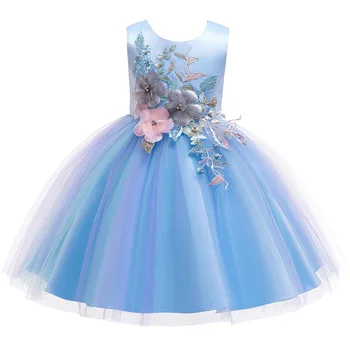 Gėlių Mergaitės Suknelė, Vestuvių ir vakarėlių Suknelė 2019 M. Vasarą Bamblys Merginos Princesė Suknelė, Vaikams, Suknelės Mergaičių Kostiumai Vaikams